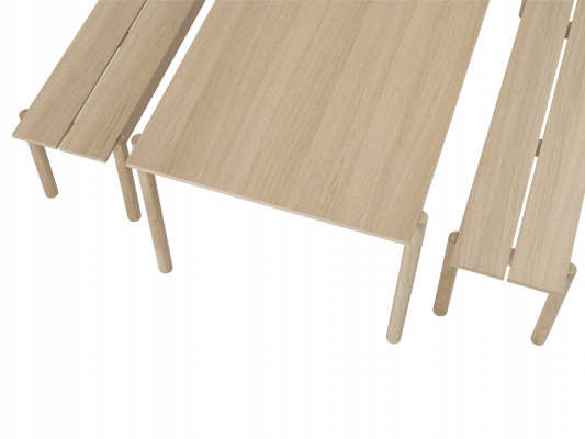 Linear Wood Bench